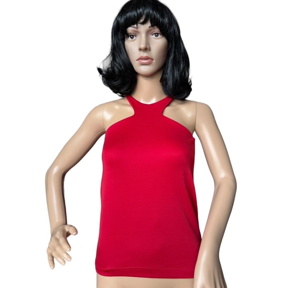 Red sexy tight halter top back zipper closing by Splash size small petite
